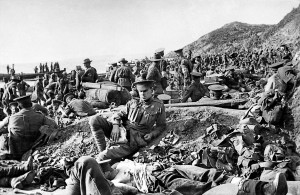 Anzac troops at Gallipoli on April 25, 1915.  Credit: © Philip Schuller, Fairfax Media/Getty Images