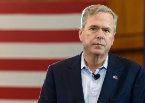 Presidential candidate Jeb Bush(R) speaking during his Town Hall engagement held at the Columbia Metropolitan Convention Center in Columbia, South Carolina on February 18, 2016. Credit: © Shutterstock