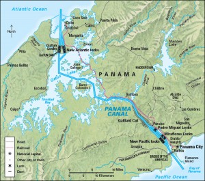 Panama Canal Credit: WORLD BOOK map