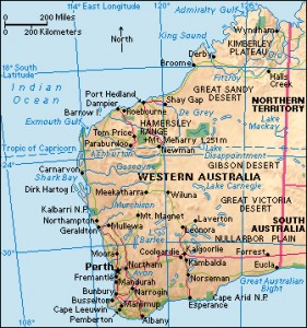 Western Australia. Credit: WORLD BOOK map