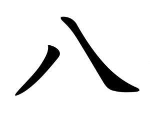 The Japanese number eight, hachi, resembles a mountain. Credit: © Shutterstock