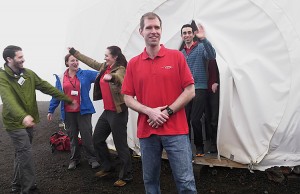 On August 28, 2016, after 365 days, the longest mission in project history, six crew members exited from their Mars simulation habitat on slopes of Mauna Loa on the Big Island. The crew lived in isolation in a geodesic dome set in a Mars-like environment at approximately 8,200 feet above sea level as part of the University of Hawai‘i at Mānoa’s fourth Hawai‘i Space Exploration Analog and Simulation, or HI-SEAS, project. Credit: © University of Hawaii