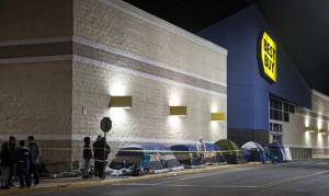 Best Buy black friday shoppers start camp out at 12AM November 26 2010, MD, 2010 in Germantown, Maryland. Credit: © K2 images/Shutterstock