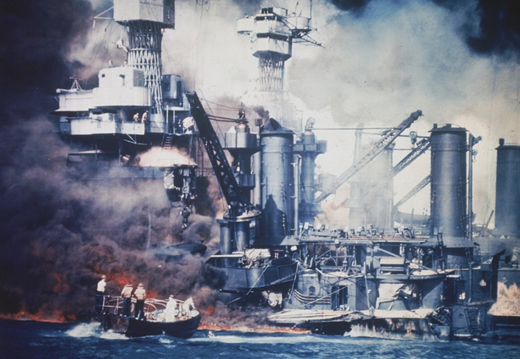 The attack on Pearl Harbor by Japanese bombers was a key event in U.S. history. Following the Dec. 7, 1941, attack on the U.S. naval base, the United States declared war on Japan and formally entered World War II (1939-1945). Credit: © AP Photo