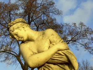Venus statue, Aphrodite This photograph shows a statue of Aphrodite, the goddess of love and beauty in Greek mythology. Aphrodite plays a role in many myths, often starting love affairs among mortals. Credit: © Thinkstock 