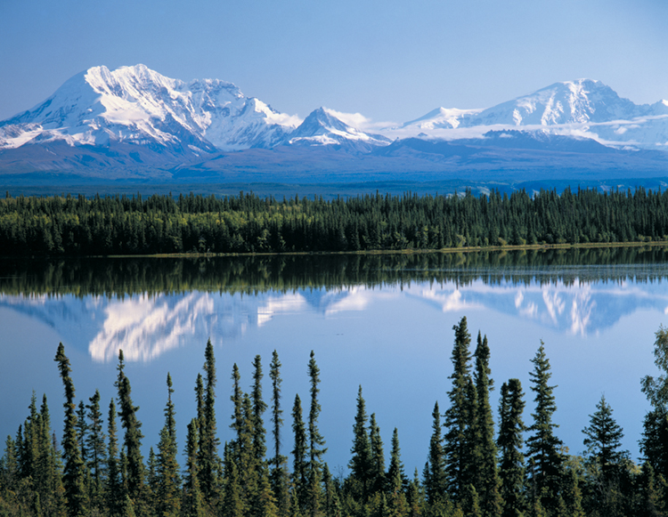 Wrangell-St. Elias National Park, in southeastern Alaska, is the largest national park in the United States. It covers more than 8 million acres (3 million hectares) and features many towering mountain peaks and glaciers. Credit: © David Muench/Stone from Getty Images