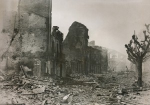 Guernica, after series of bombings by the Nationalists. During Spanish Civil War, on April 29, 1937, planes of the German Luftwaffe 'Condor Legion' and the Italian Fascist 'Aviazione Legionaria'. Credit: © Everett Historical/Shutterstock