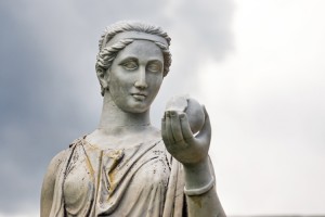 Marble statue of the Greek goddess Hera or the Roman goddess Juno, holding an apple of discord in the park of the Palace and park complex Estate of G. Galagan. Sokyryntsi village, Ukraine Credit: © IMG Stock Studio/Shutterstock