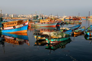 Fishing harbor in Visakhapatnam was set up in 1976 spreading across 24 hectors of land. On December 7, 2015 Visakhapatnam, India. Credit: © Shutterstock