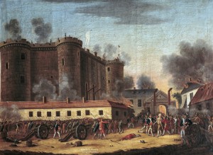 The French Revolution (1789-1799) brought about great changes in the society and government of France. This painting shows the storming of the Bastille, a royal fortress in Paris, on July 14, 1789. The capture of the fortress was one of the key early events of the revolution. Today, July 14 is celebrated as Bastille Day, the great national holiday of France. Credit: The storming of the Bastille (c. 1800), oil on canvas by unknown artist, Carnavalet Museum, Paris (© Corbis Images)