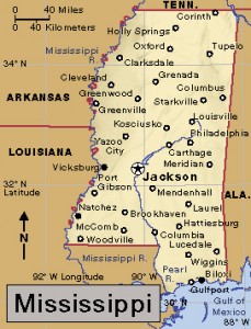 Click to view larger image Mississippi. Credit: WORLD BOOK map