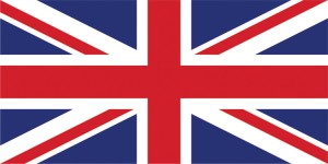 The United Kingdom's flag, adopted in 1801, has a red cross with a white border superimposed on a diagonal cross with a white border. The background is blue. The flag is known as the British Union Flag or the Union Jack. Credit: © Claudio Divizia, Shutterstock