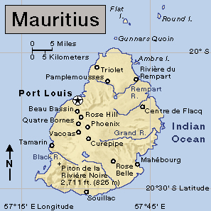 Click to view larger image Mauritius. Credit: WORLD BOOK map
