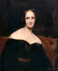Mary Wollstonecraft Shelley was the wife of the English poet Percy Bysshe Shelley and the author of the famous horror novel Frankenstein (1818). Credit: © GL Archive/Alamy Images