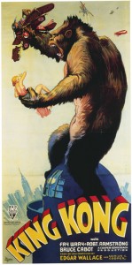 King Kong (1933 film), Theatrical release poster. Credit: Radio Pictures