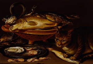 Still Life of Fish and Cat by Clara Peeters. Credit: Still life with fish and cat (1620s), oil on panel by Clara Peeters; National Museum of Women in the Arts