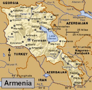 Click to view larger image Armenia. Credit: WORLD BOOK map