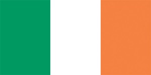 The flag of Ireland has three vertical stripes of equal width. The stripe nearest the flagpole is green. The middle stripe is white. The outer stripe is orange. Unofficially, the green stripe represents the Roman Catholic population of Ireland, and the orange stripe represents Irish Protestants. White symbolizes peace and unity among all the people of Ireland. Credit: © T. Lesia, Shutterstock