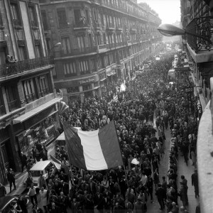 May 31, 1968. View of the Gaullist demonstration in the streets of Toulouse. Credit: Toulouse Municipal Archives (licensed under  CC BY-SA 4.0)