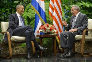 U.S. President Barack Obama meets with Cuban President Raúl Castro at the Revolution Palace  on March 21, 2016, in Havana, Cuba.  Credit: © Pablo Martinez Monsivais, AP Photo