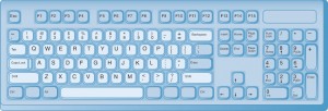Click to view larger image A computer keyboard includes all the keys found on a typewriter, shown here in pale blue, along with other keys or groupings of keys. On most computer keyboards, the other groupings of keys include function keys along the top row; a number pad at the right; and navigation keys, such as the arrow keys and the Home, End, Page Up, and Page Down keys. Special keys along the bottom row, such as Alt and Ctrl (control), can be held down at the same time as other keys to give those keys extra functions. Credit: WORLD BOOK Illustration 