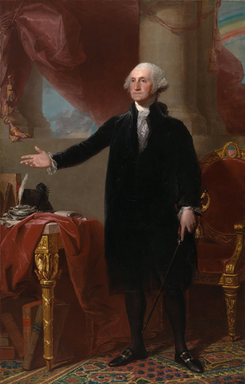 George Washington. Credit: George Washington (Lansdowne portrait) (1796), oil on canvas by Gilbert Stuart; Smithsonian Institution