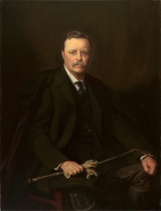 Theodore Roosevelt. Credit: Theodore Roosevelt (1967, after 1908 original), oil on canvas by Adrian Lamb, after Philip Alexius de László; Smithsonian Institution