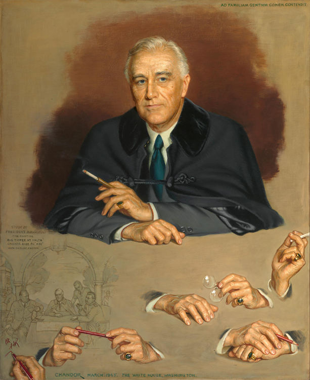Franklin Delano Roosevelt. Credit: Franklin Delano Roosevelt (1945), oil on canvas by Douglas Chandor; Smithsonian Institution