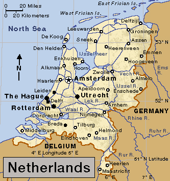 Click to view larger image Netherlands. Credit: WORLD BOOK map