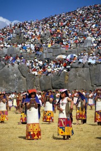 The Inca Indians ruled the largest empire in the New World. The most magnificent of their religious ceremonies—the Festival of the Sun—is reenacted at an Inca fortress in Peru, shown here. Credit: © M. Timothy O'Keefe, Alamy Images