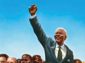 Nelson Mandela is a picture book biography of South Africa's first black president. The book tells about Mandela's long struggle to win equality for the black people of South Africa after many years of oppression by the country's white minority. Credit: © Kadir Nelson, Harper Collins