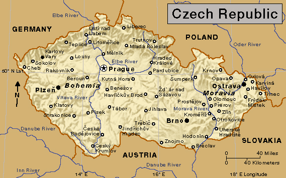 Click to view larger image Czech Republic Credit: WORLD BOOK map