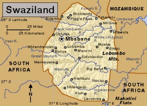 Click to view larger image Swaziland Credit: WORLD BOOK map