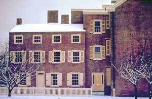 Edgar Allan Poe National Historic Site, in Philadelphia, includes the house where the American author lived in 1843 and 1844, shown here. Two other buildings on the site have displays about Poe's life. Credit: National Park Service 