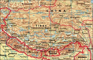 Click to view larger image Tibet WORLD BOOK map 