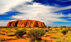 Australia has a variety of environments and landscapes, including large areas of desert and dry grassland in the country's interior. Uluru, shown here, is a giant outcrop of rock in the Northern Territory. Also known as Ayers Rock, Uluru is a place of spiritual significance for its traditional owners, the Anangu people, an Australian Aboriginal group. Credit: © Stanislav Fosenbauer, Shutterstock 