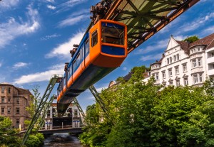 The Schwebahn floating tram in Wuppertal. Credit: © Majonit/Shutterstock