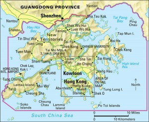 Click to view larger image Hong Kong region.  Credit: WORLD BOOK map