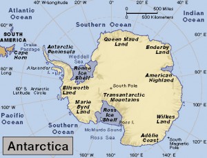Click to view larger image Antarctica. Credit: WORLD BOOK map