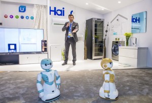 The Haier booth at the CES show held in Las Vegas on January 06 2018 , CES is the world's leading consumer-electronics show. Credit: © Kobby Dagan, Shutterstock 