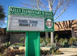 Carlsbad, CA/USA - March 22, 2020 Elementary school closed due to coronavirus outbreak. Credit: © Shutterstock