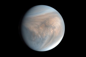 An image of Venus, made with data recorded by Japan’s Akatsuki spacecraft in 2016, shows swirling clouds in the planet's atmosphere. Credit: PLANET-C Project Team/JAXA