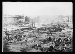 Ruins after the race riots, Tulsa, Okla. June 1921.  Credit: Library of Congress