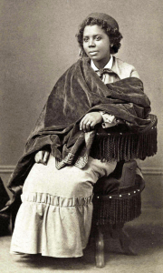 Edmonia Lewis was the first professional African American and Native American sculptor. She became an internationally acclaimed artist in the 1860's and 1870's. Lewis was notable for incorporating themes relating to the black experience and Native American culture. Smithsonian Institution