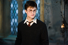 Daniel Radcliffe is a British motion-picture and stage actor. He is best known for his portrayal of the boy wizard Harry Potter in the "Harry Potter" series of motion pictures, shown . Credit: Warner Brothers Corp.