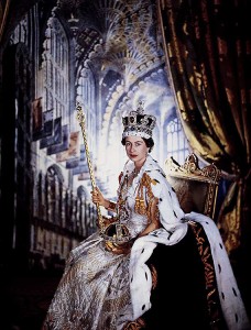 Queen Elizabeth II poses during her coronation at London's Westminster Abbey in 1953. Credit: © Cecil Beaton, Camera Press/Redux Pictures