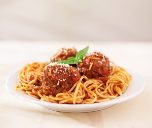 Spaghetti and meatballs Credit: © Joshua Resnick, Shutterstock