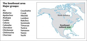 Southeast cultural area Credit: World Book map