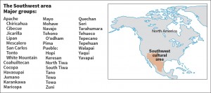 Southwest cultural area Credit: World Book map