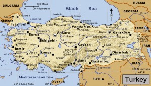 Turkey credit: World Book map